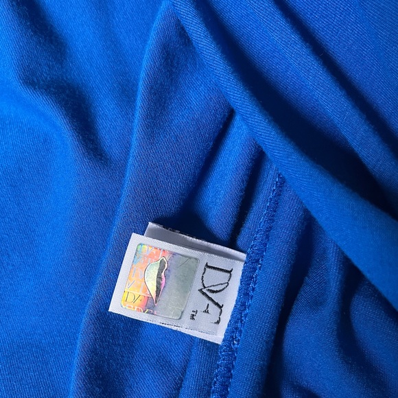 DVF New Julian Two Mini Diane Avon Furstenberg royal blue wrap dress 4 - Picture 8 of 8